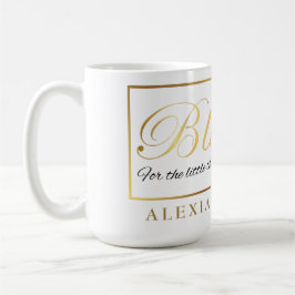 Guld Anpassningsbar Calligraphy Namn Thanksgiving Kaffemugg