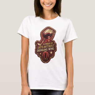 Guld ANTAL DAGAR UTAN VIN 0 T Shirt