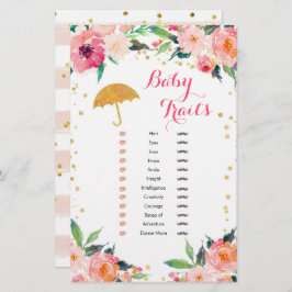 Guld April Showers Baby Shower Baby Traits