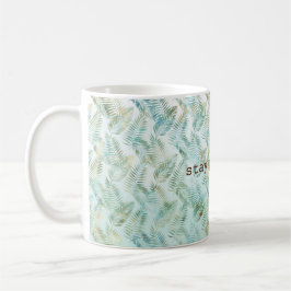 Guld Aqua Grön Tropiska blad Kaffemugg