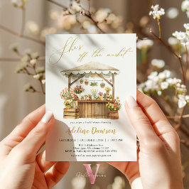 Guld är utanför Inbjudningskort för möhippan