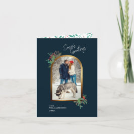 Guld Arch 2 Photo Säsonhälsningars jul Helgkort