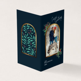 Guld Arch Anpassningsbar Photo Säsonhälsningars Ju Kort