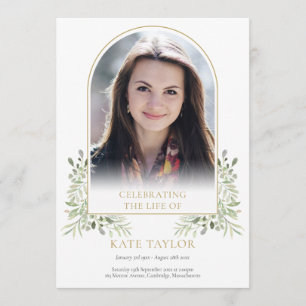 Guld Arch Foliage Funeral Order Program