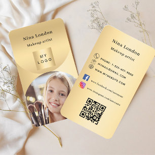 Guld arch-fotot Qr social-logotyp Visitkort