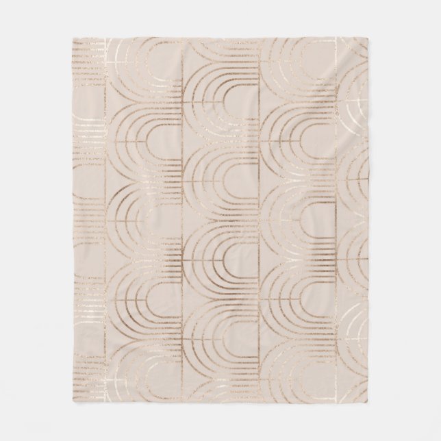 Guld Arch Tiles Art Deco. Fleecefilt (Framsidan)