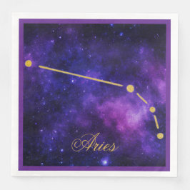 Guld Aries Constellation on Mörk Galaxy | Pappersservett