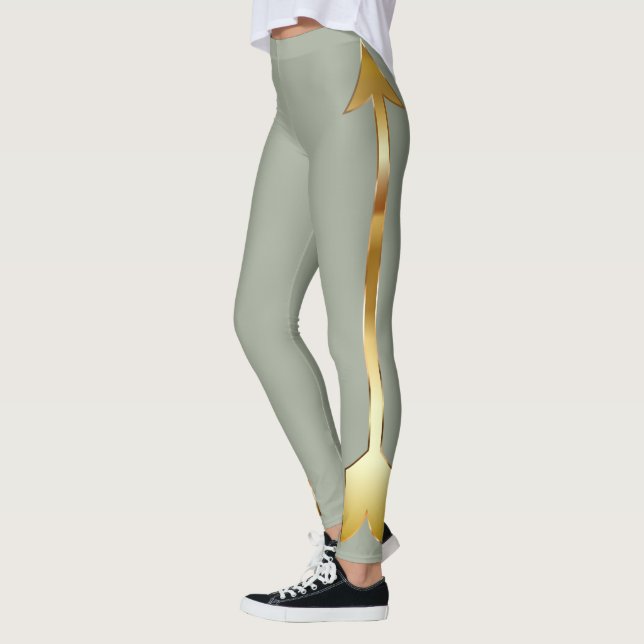 Guld Arrow Grått Leggings (Vänster)