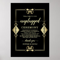 Guld Art Deco 20s - Ceremonisk signatur för Bröllo