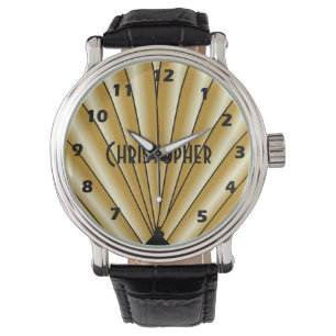 Guld Art Deco-design Armbandsur