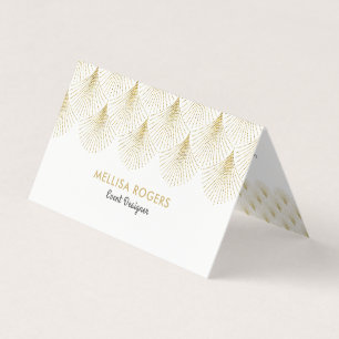 Guld Art-Deco Geometric Mönster Visitkort
