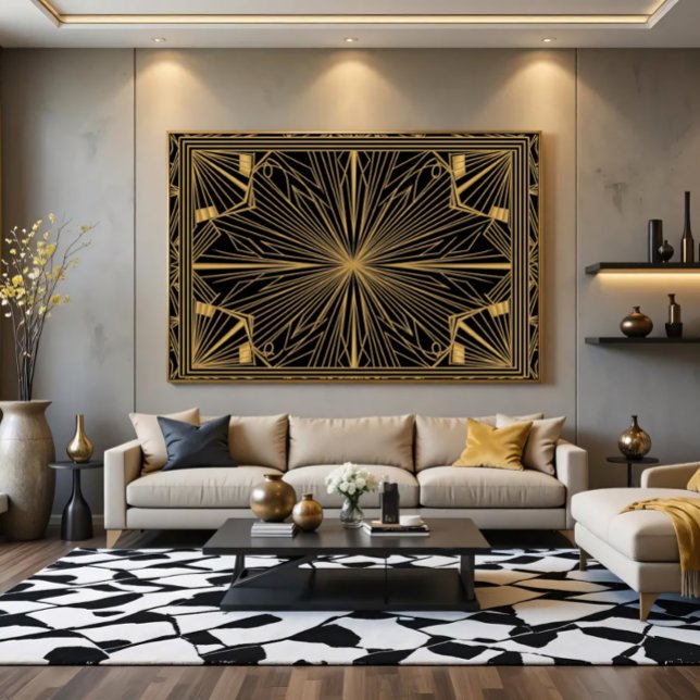 Guld Art Deco Lyxkonst Poster (Skapare uppladdad)