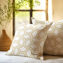 Guld Art Deco Mönster on White