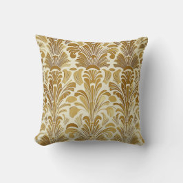 Guld Art Deco Mönster Pillow Kudde