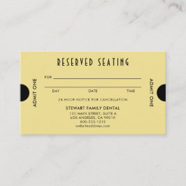 Guld Art Deco - reserverad sittdentar Tidsbeställning Kort