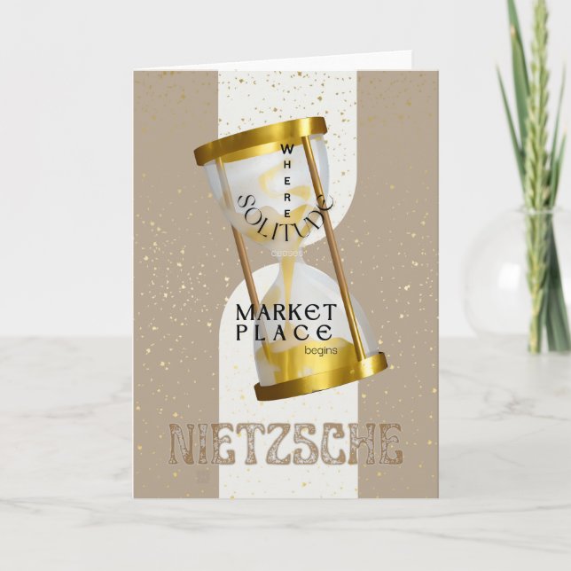 Guld Art nouveau introduvertfilosofi citat Kort (Framsida)