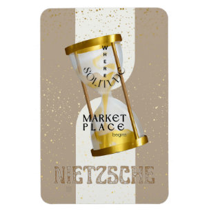 Guld Art nouveau introduvertfilosofi citat Magnet