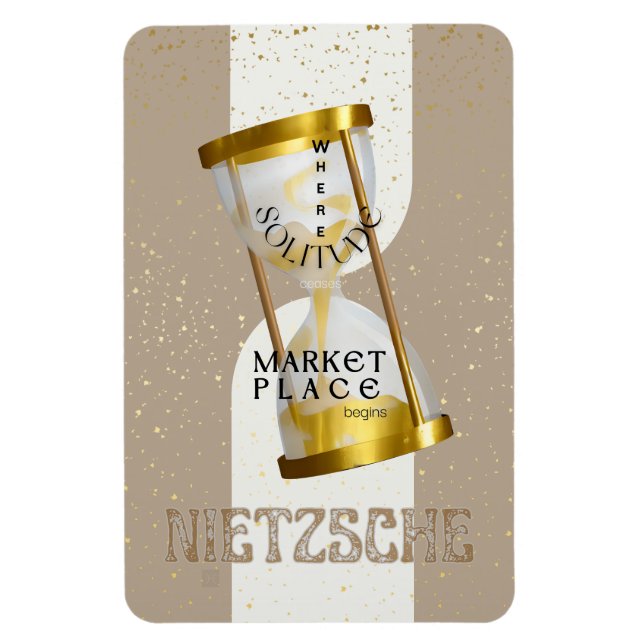 Guld Art nouveau introduvertfilosofi citat Magnet (Vertikal)