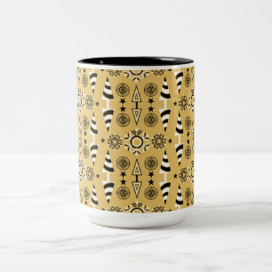 Guld Art nouveau-julen Dekoration Två-Tonad Mugg