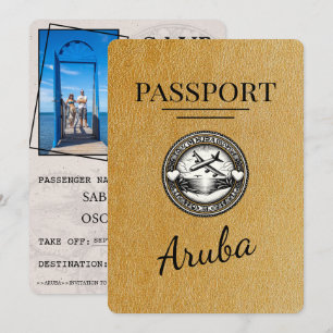 Guld Aruba-passet Spara datum Datumet