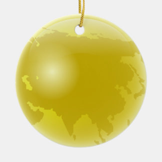 Guld- Asien jordklot Julgransprydnad Keramik