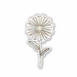 Guld Aster Flower Klistermärken