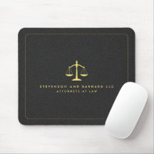 Guld Attorney Justice Logotyp Black Leather