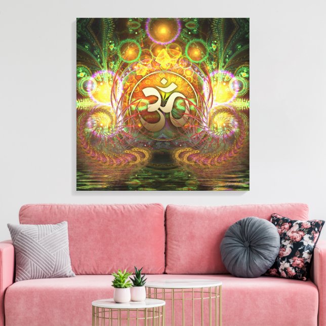 Guld Aum Drömmar Canvas (Insitu (Vardagsrum))