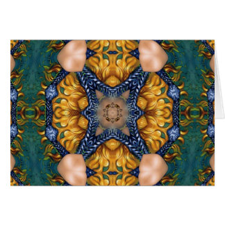 Guld- avfyra blåttrep hälsningskort