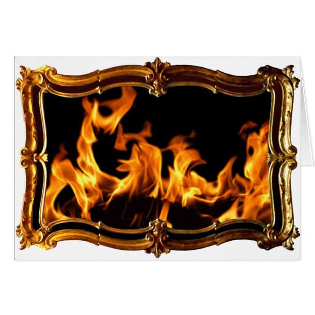 Guld avfyrar B Hälsningskort (Framsidan Horizontal)