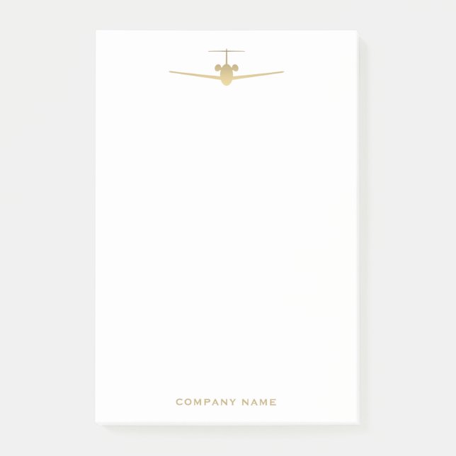Guld Aviation Notes Post-it Block (Framsida)