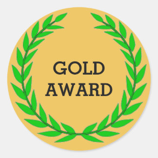 GULD AWARD RUNT KLISTERMÄRKE