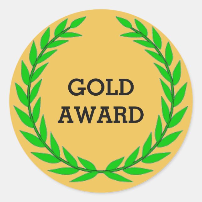 GULD AWARD RUNT KLISTERMÄRKE (Framsida)