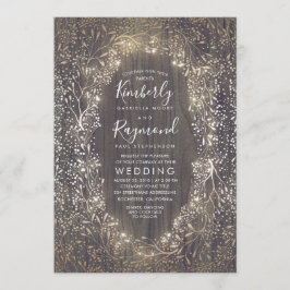 Guld Babyns andedräkt | Rustiskt Landsbyggsbröllop Inbjudningar