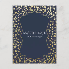 Guld Babys andedräkt Blommig Rustik Blå Spara Datu Meddelande Vykort