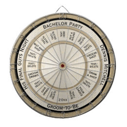 Guld Bachelor Party-förordningen Darttavla
