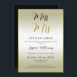 Guld Bachelorette Inbjudningar<br><div class="desc">Elegant guld inbjöd en bachelorette-fest, med en söt guld-nedtonad övertoningsbakgrund och en guld färgad gräns ram med information om din händelse. Modern och modernt design som är lämplig för höns nätter. Elegant och snyggt är sofistikerat i guld ram och en romantisk övertoningsbild. All text, teckensnitt och teckensnitt i färg är...</div>