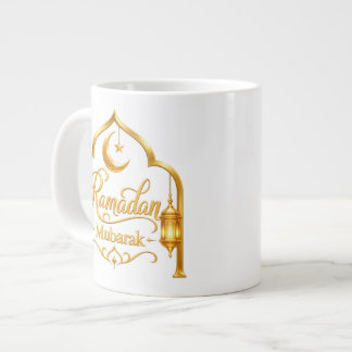 Guld Båge Lykta Ramadan Mubarak Jumbo Mugg
