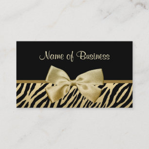 Guld Båge Zebra Boutique Visitkort