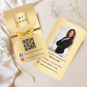 Guld-bågfoto Qr social-media Visitkort