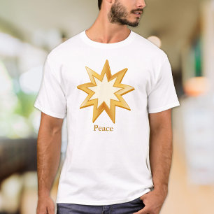 Guld Baha'i Symbol T Shirt