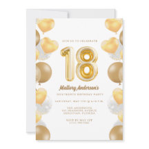 Guld-ballonger 18:e Födelsedagsfesten