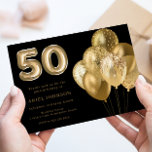 Guld-ballonger 50:e Födelsedagsfesten svart Inbjudningar<br><div class="desc">Svartvit inbjudan till Guld-bubblor,  50:e Födelsedagsfesten Se matchningssamling i Niche & Nest Store</div>