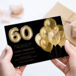 Guld-ballonger, 60:e Födelsedagsfesten svart Inbjudningar<br><div class="desc">Svart inbjudan till Guld-bubblor,  60:e Födelsedagsfesten Se matchningssamling i Niche & Nest Store</div>