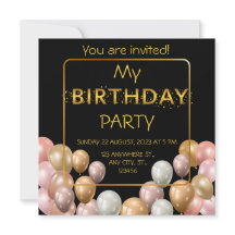 Guld-ballonger. Elegantens födelsedag