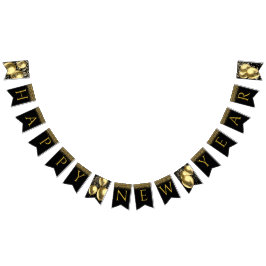 Guld-ballonger, konetti Gott nytt år brev Vimplar