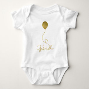 Guld Balloon Namn och 1:a/vilken ålder som helst T Shirt