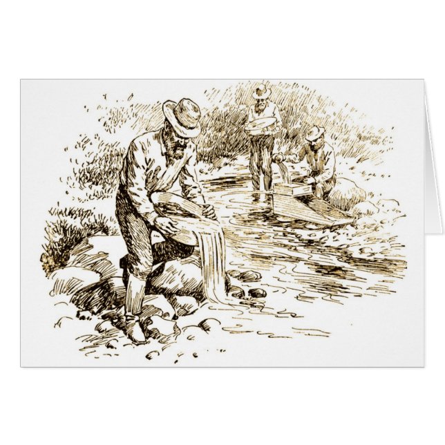 guld-banderoll hälsningskort (Framsidan Horizontal)