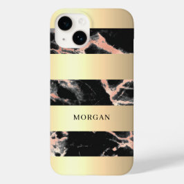 Guld Bands, Black & Ro Guld Marble, Namn