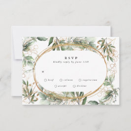 Guld Bands Eucalyptus Elegant Greenery Moss OSA Kort